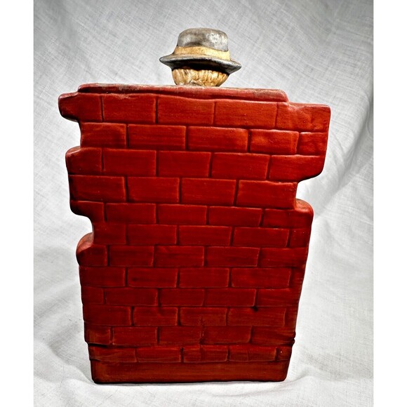 VINTAGE Emmett Kelly Jr Collection - Flambro Sitting Clown Brick Wall Bookend 7" - Picture 4 of 9